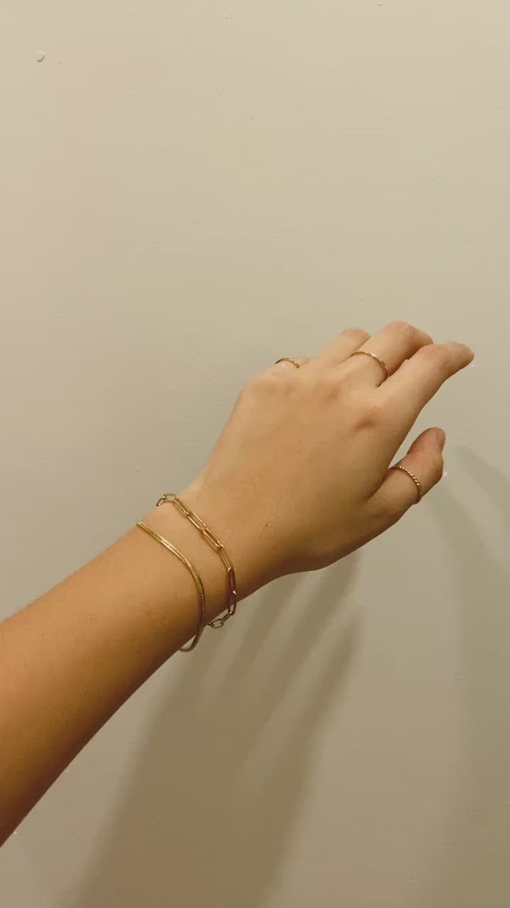 Paperlink Chain Gold Filled Bracelet