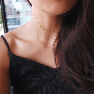 Snake Chain Gold Filled Choker in 14"