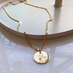 Load image into Gallery viewer, Lazer Engraved 20MM Disc Curb Chain Necklace for guys - LINE ART
