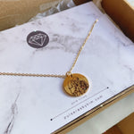 Load image into Gallery viewer, Double Sided Lazer Engraved 20MM Disc Necklace - LINE ART
