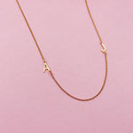 Load image into Gallery viewer, *PRE-ORDER Double Mini Sideways Initial Gold Filled Necklace
