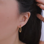 Load image into Gallery viewer, Midi Ball Circle Hoop Earrings
