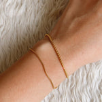 Load image into Gallery viewer, Box Chain Gold Filled Bracelet
