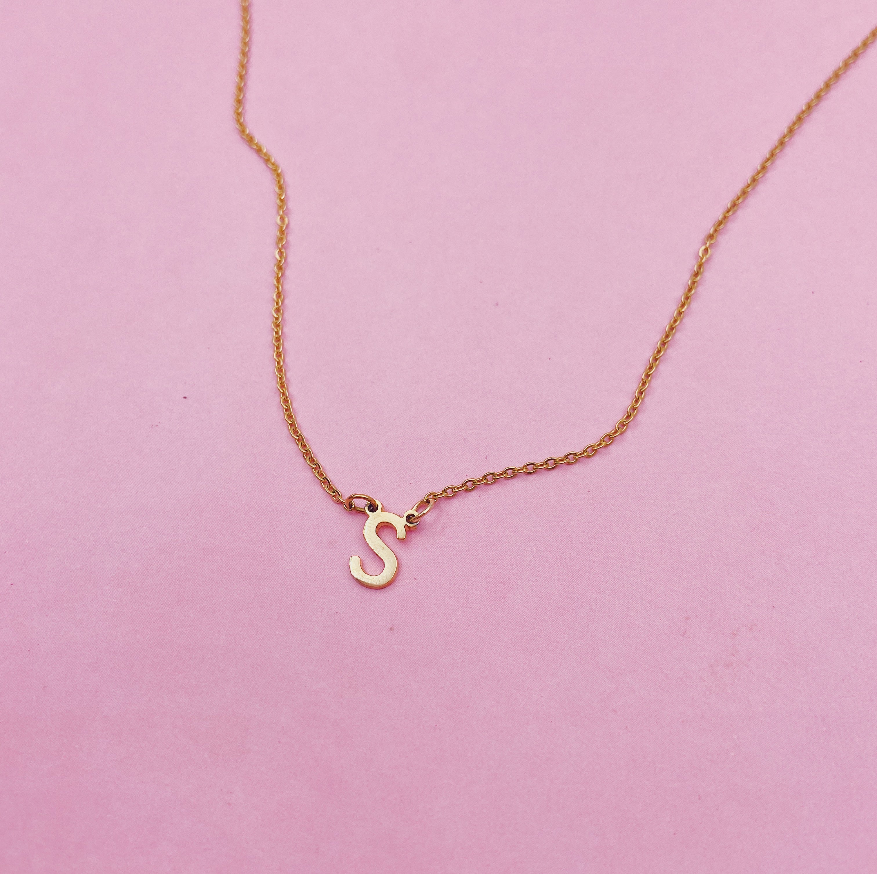 *PRE-ORDER Upright Mini Initial Gold Filled Necklace