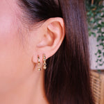 Load image into Gallery viewer, Reversible Ball Ear Hugger Earrings
