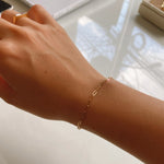 Load image into Gallery viewer, Skinny Paperlink Chain Gold Filled Bracelet
