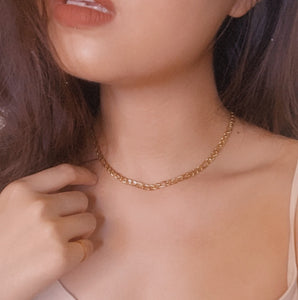 Thick Figaro Chain Gold Filled Necklace