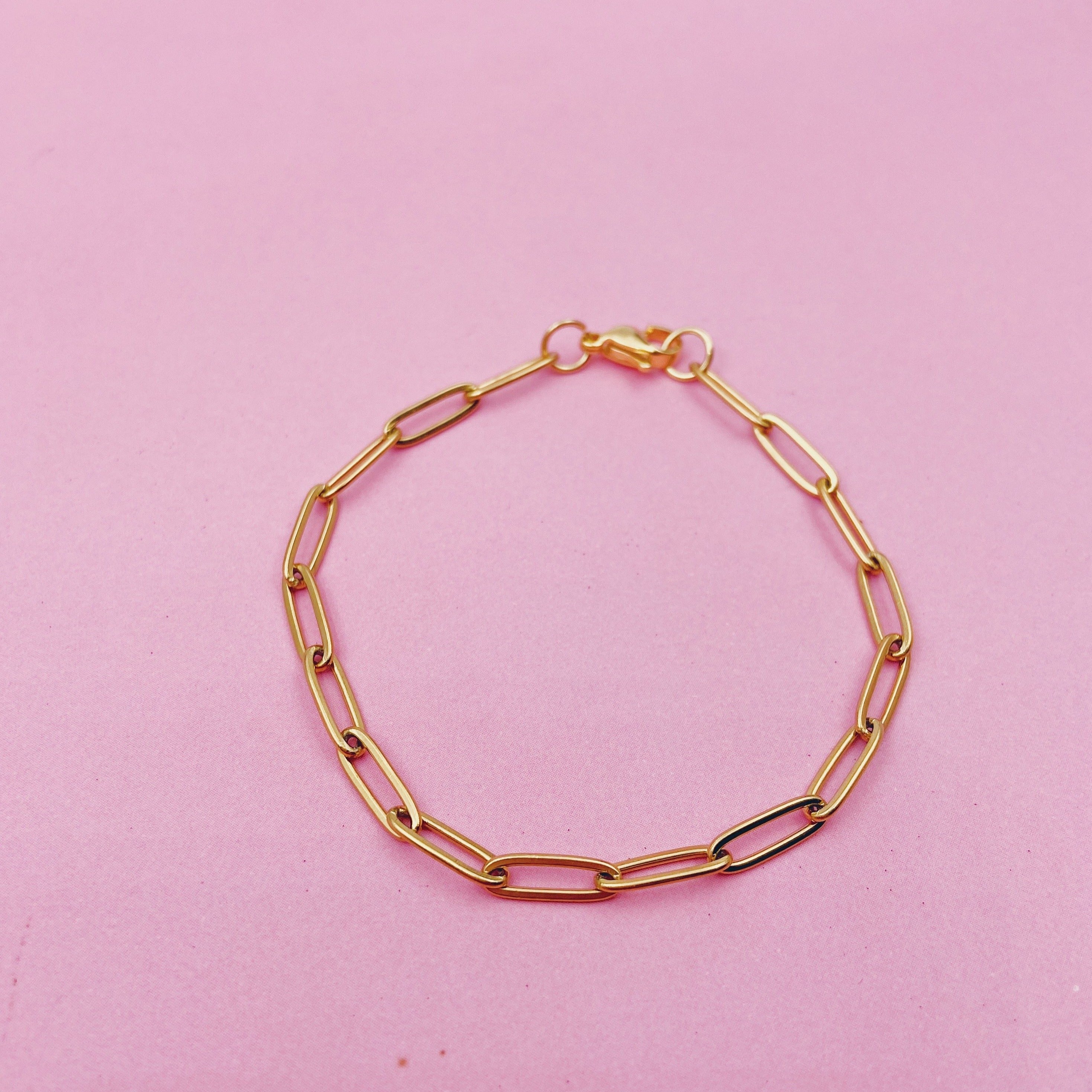 Paperlink Chain Gold Filled Bracelet