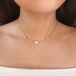 Load image into Gallery viewer, *PRE-ORDER Triple Mini Initial Gold Filled Necklace

