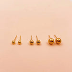 Load image into Gallery viewer, 3MM, 4MM, 6MM Ball Stud Earrings
