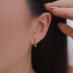 Load image into Gallery viewer, Mini Ball Circle Hoop Earrings
