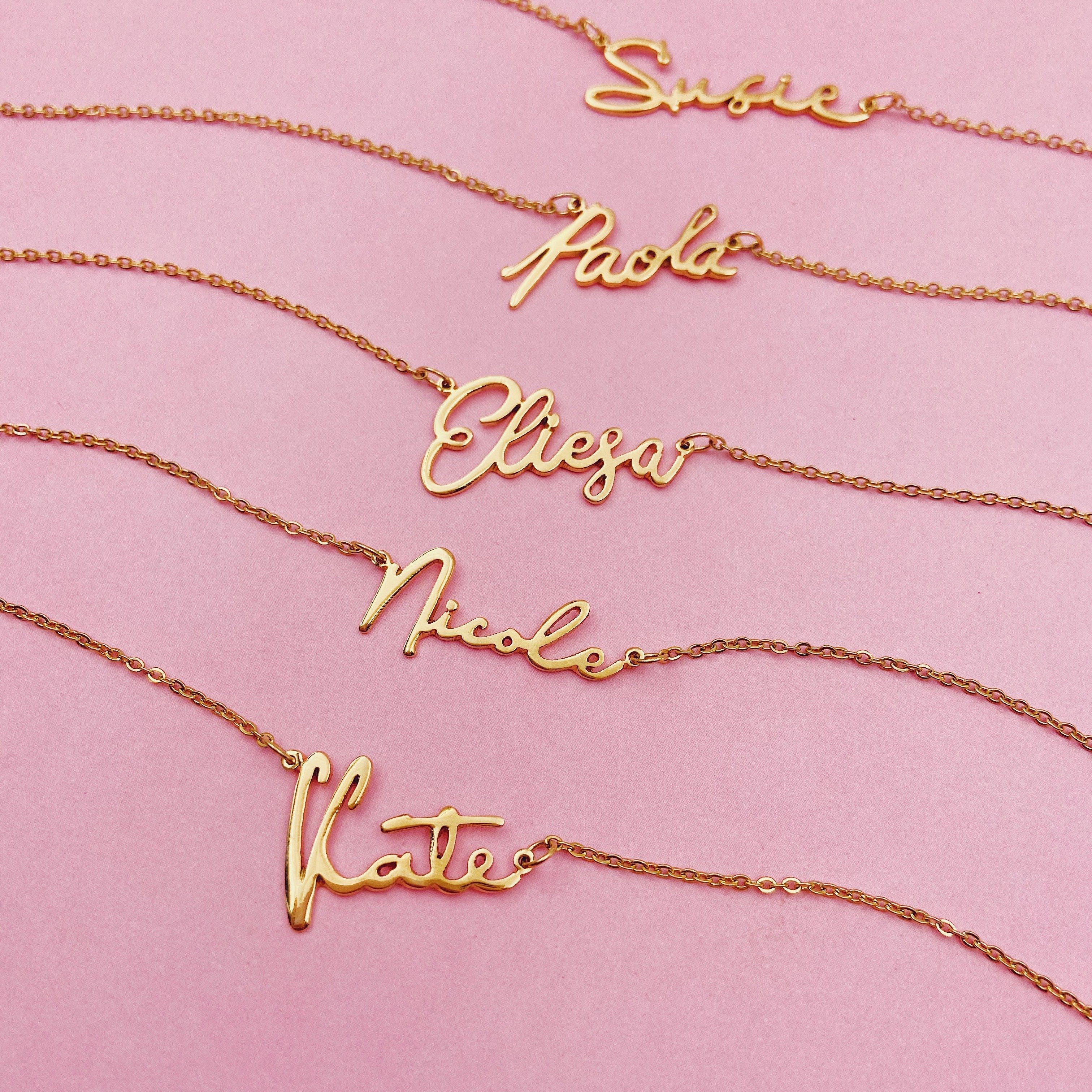*PRE-ORDER Custom Handwritten / Font Script Gold Filled Necklace ...