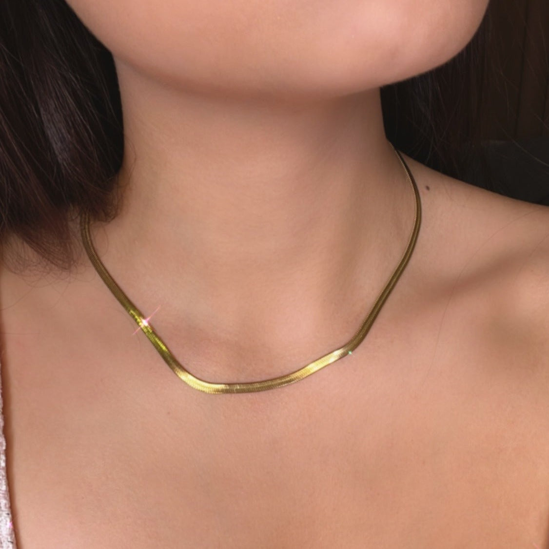 Thick Snake Chain Gold Filled Necklace in 16"