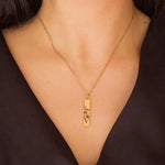Load image into Gallery viewer, Lazer Engraved Vertical Bar Necklace
