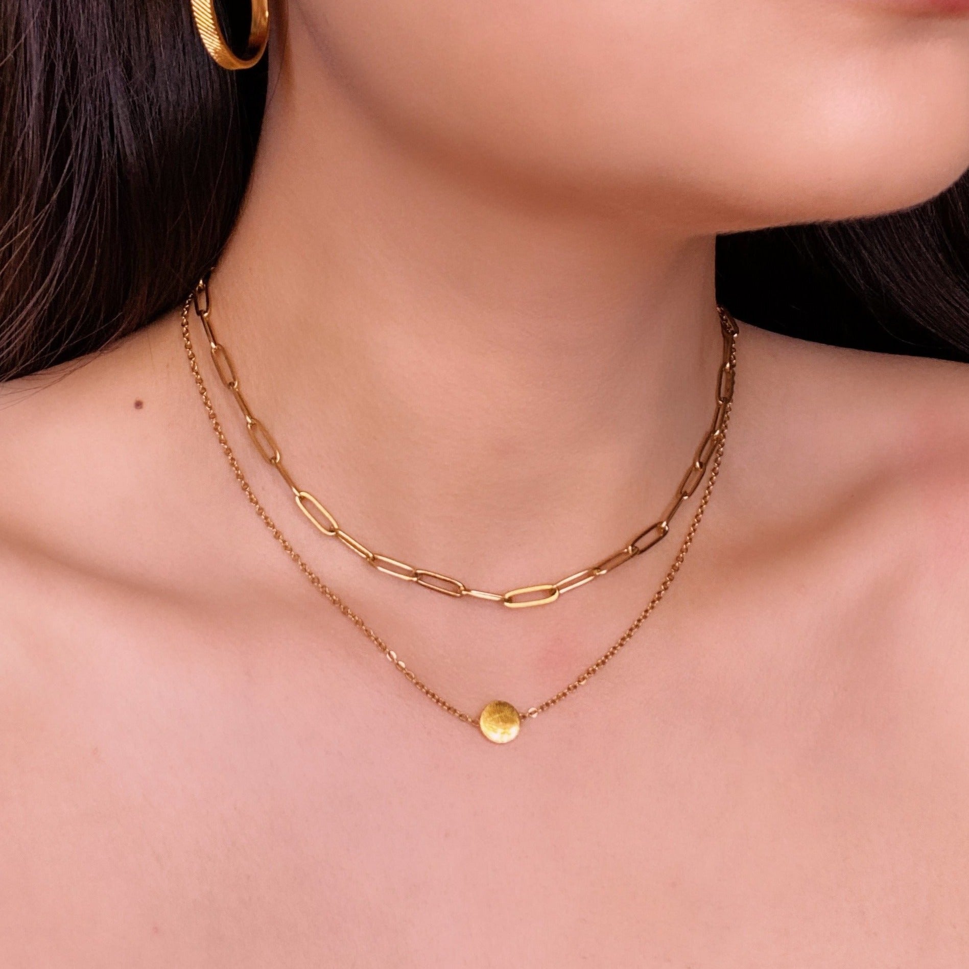Paperlink Chain Gold Filled Necklace / Choker