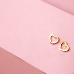 Load image into Gallery viewer, Hollow Heart Stud Earrings
