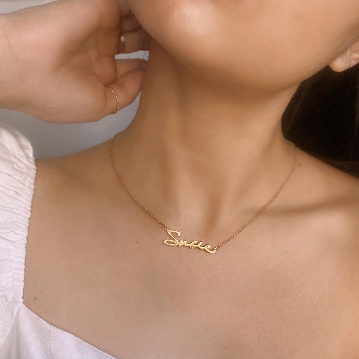 *PRE-ORDER Custom Handwritten / Font Script Gold Filled Necklace ...