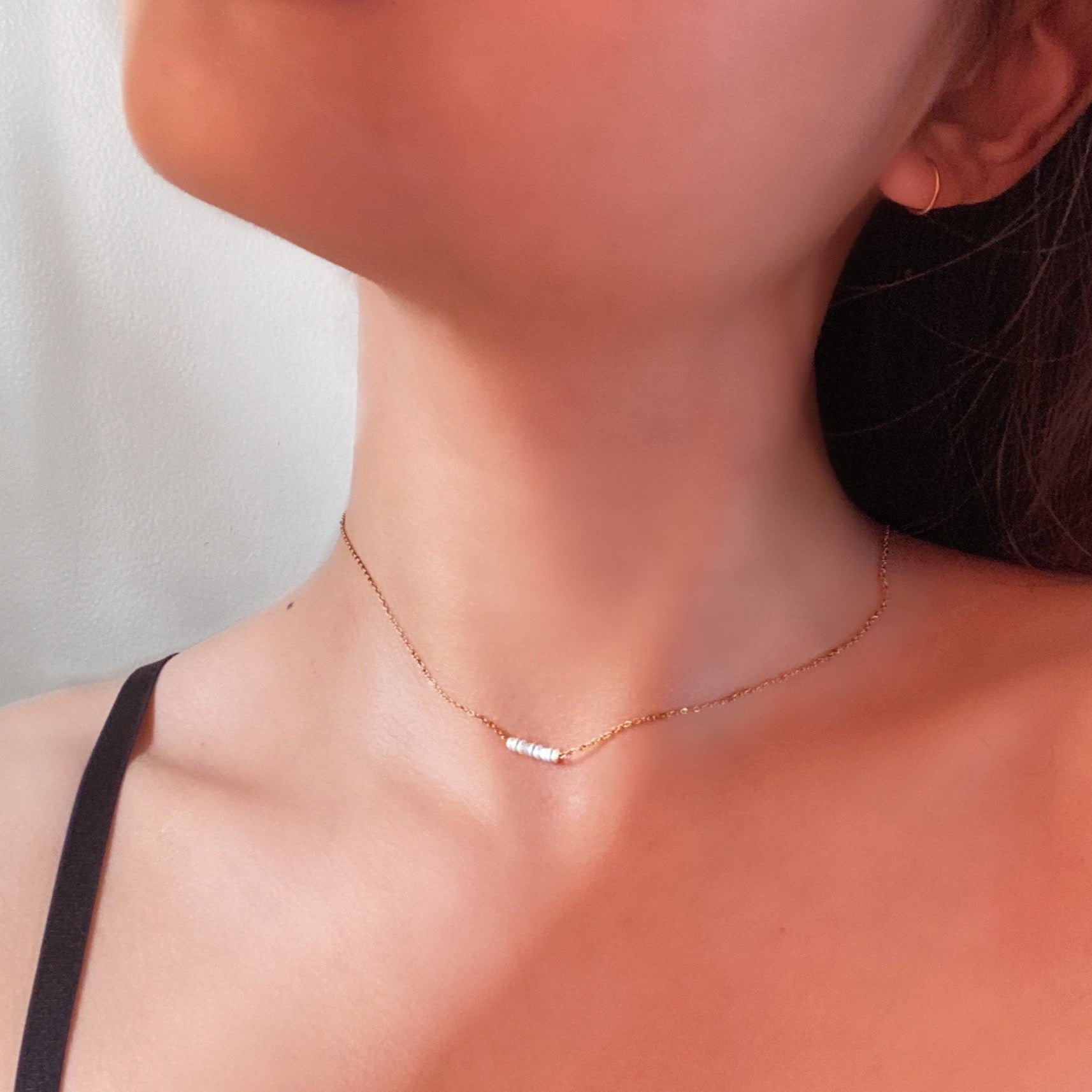 Tiny Fresh Water Pearl Gold Filled Choker