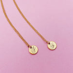 Load image into Gallery viewer, Lazer Engraved 11MM Monogram Disc Necklace
