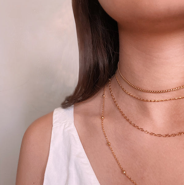 Box Chain Gold Filled Choker – pulserasbykim