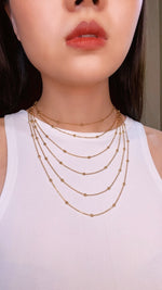 Load image into Gallery viewer, Beaded Chain Gold Filled Necklace

